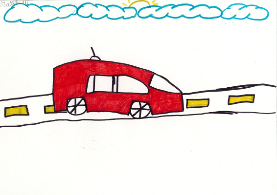 La voiture rouge du futur - Mathieu M.